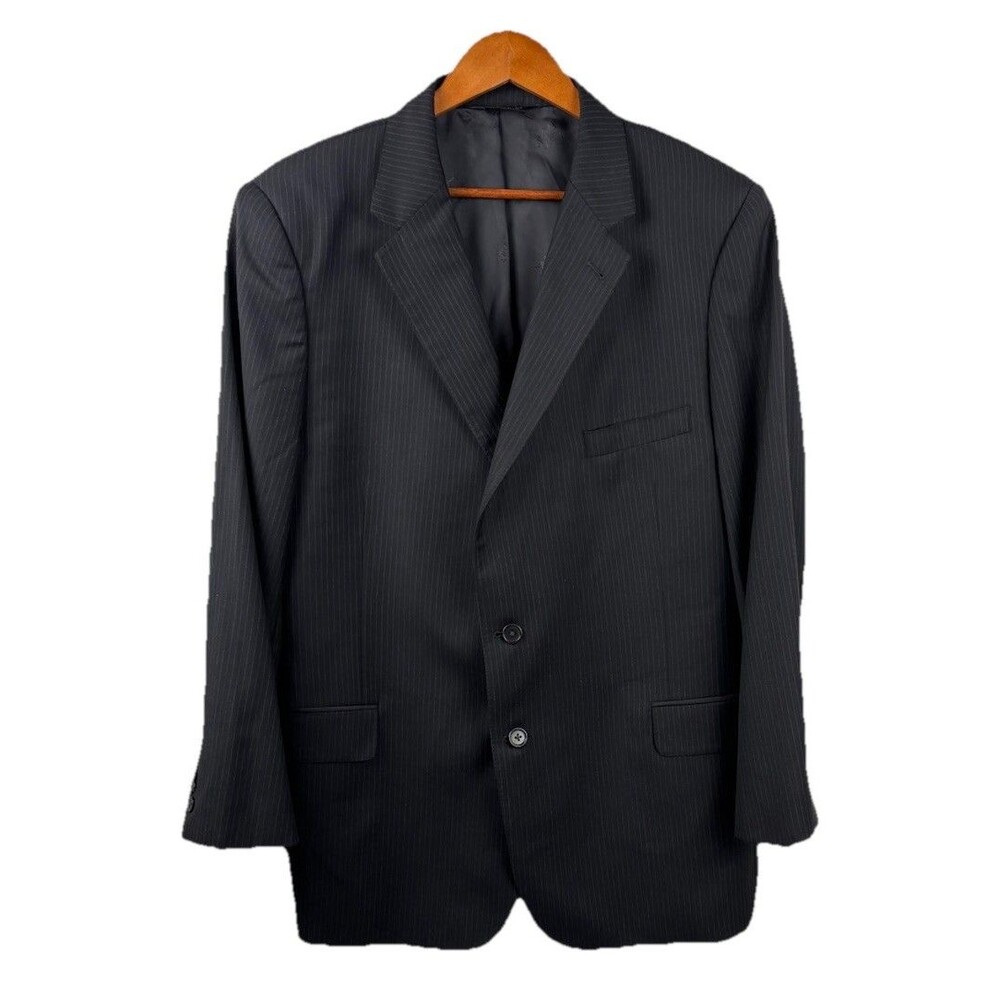 Jos A Banks Men’s Signature Gold 48L Black Pinstripe Sport Coat Jacket